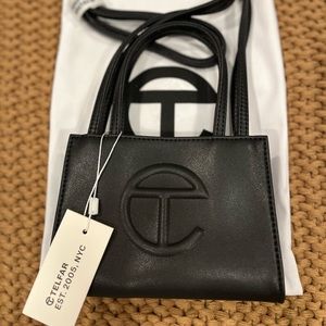Telfar small black shopping bag NWT